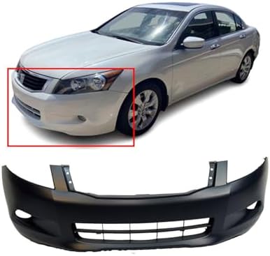 FitParts Compatible With Front Bumper Cover 2008 2009 2010 Honda Accord V6 EX L EX Sedan 08 10  New  Primed and Ready for Paint  With Fog Light Holes  HO1000255 04711TA6A90ZZ