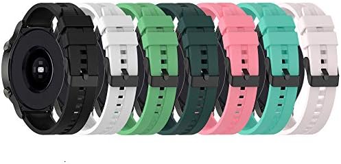 FitTurn Band Compatible with Huawei Watch 5 4 Pro/GT 6 5 4 3 2 Pro/GT 2e/GT 6 5 4 46mm/GT2 46mm/GT Active/ Replacement Straps Silicone Bands Bracelet Watch band Accessory Band for Huawei Watch 5 4 3pro/GTR 4