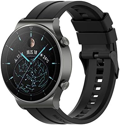 FitTurn Band Compatible with Huawei Watch 5 4 Pro/GT 6 5 4 3 2 Pro/GT 2e/GT 6 5 4 46mm/GT2 46mm/GT Active/ Replacement Straps Silicone Bands Bracelet Watch band Accessory Band for Huawei Watch 5 4 3pro/GTR 4
