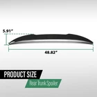 Fit For 2019 2024 BMW X4 G02 M4 Style Rear Trunk Spoiler Roof Wing Glossy Black