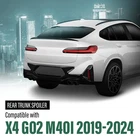 Fit For 2019 2024 BMW X4 G02 M4 Style Rear Trunk Spoiler Roof Wing Glossy Black