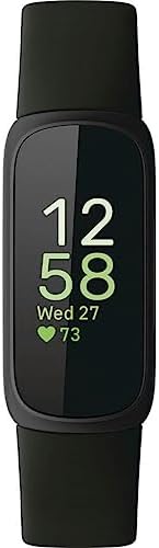 Fitbit Inspire 3 Health & Fitness Tracker with Stress Management  Workout Intensity  Sleep Tracking  24/7 Heart Rate   3 Month Google Health Premium Membership Included   Midnight Zen/Black