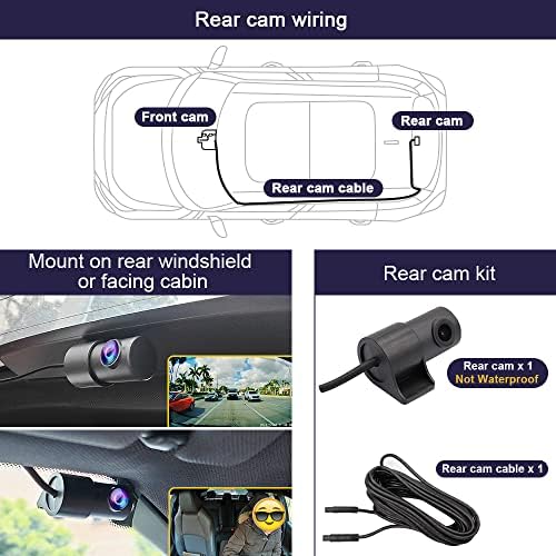 Fitcamx Used Front 4K Rear 1080P Dash Cam Adapts for Hyundai Santa Cruz & Tucson 2022 2026  Part NO#N9000   OEM Look  Dual HD Video  WiFi & APP  Loop Recording  G Sensor  Easy to Use  NO SD Card