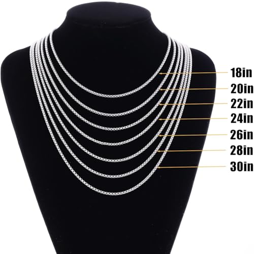 Fiusem Pendant Necklace for Men  Silver Tone/14k Gold Plated/Black Mens Penddant Necklaces with 2 5 mm Box Chain  Stainless Steel Bar Chain  18 28 Inches