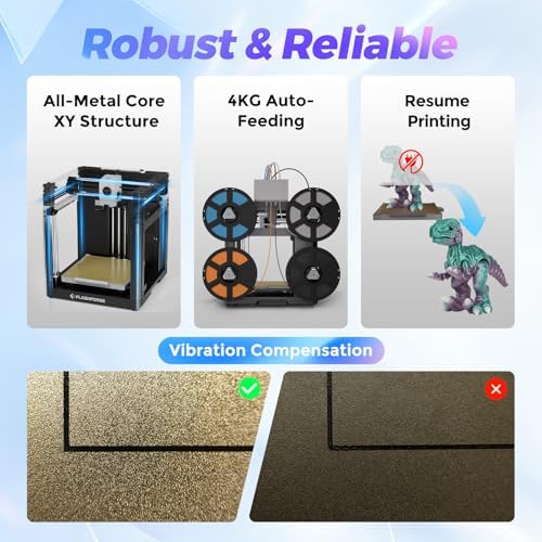 Flashforge AD5X Multicolor 3D Printer  600mm/s High Speed 3D Printer with 300 C Nozzle  Auto Leveling and PEI Flexible Plate  220x 220 x220mm