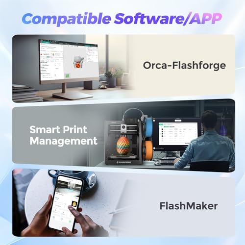 Flashforge AD5X Multicolor 3D Printer  600mm/s High Speed 3D Printer with 300 C Nozzle  Auto Leveling and PEI Flexible Plate  220x 220 x220mm