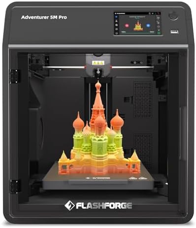 Flashforge AD5X Multicolor 3D Printer  600mm/s High Speed 3D Printer with 300 C Nozzle  Auto Leveling and PEI Flexible Plate  220x 220 x220mm