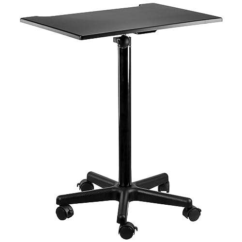 Flashpoint Mesa para posar fotografía de 28 a 48 pulgadas para el hogar y el estudio, mesa de altura ajustable con acabado negro mate de 18 x 27 pulgadas, la parte superior sin reflexión es perfecta