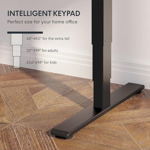 FlexiSpot E6 Bamboo 3 Stage Dual Motor Electric Standing Desk 48 x 24 Sit Stand Up Desk  Holds 220 lbs  Adjustable Height w/ Memory Presets  Solid Bamboo Desktop & Black Frame  Ships in 2 Boxes
