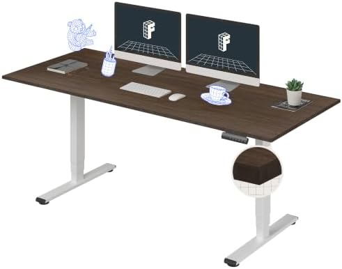 FlexiSpot E6 Bamboo 3 Stage Dual Motor Electric Standing Desk 48 x 24 Sit Stand Up Desk  Holds 220 lbs  Adjustable Height w/ Memory Presets  Solid Bamboo Desktop & Black Frame  Ships in 2 Boxes