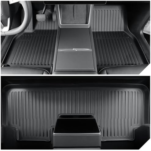 Floor Mats for Tesla Model Y Juniper 2025  Set of 7 Mats All Weather TPE Waterproof Anti Slip Front & Rear Trunk Mats Cargo Liners Rear Door Sill Cover  Custom Fit for Tesla 5 Seater