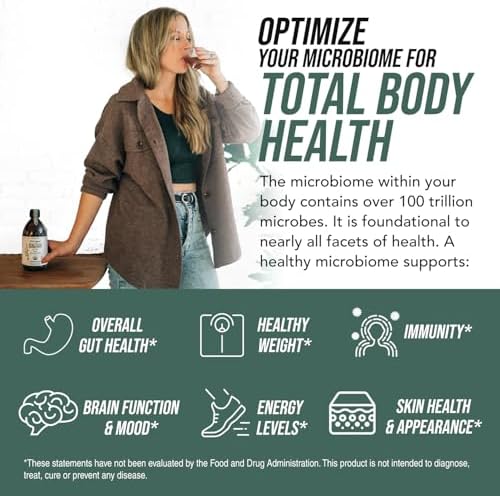 Flora Biome   Live Probiotic  Prebiotic  & Postbiotic   Organic Live Culture   10 Probiotic Strains  18 Fermented Herbs   Complete Gut Health & Microbiome Optimizer  16 oz 