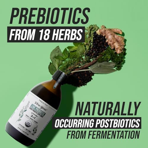 Flora Biome   Live Probiotic  Prebiotic  & Postbiotic   Organic Live Culture   10 Probiotic Strains  18 Fermented Herbs   Complete Gut Health & Microbiome Optimizer  16 oz 