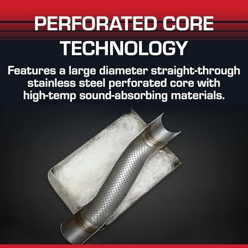 Flowmaster Flow FX Chambered Muffler   3 00  Offset In / 3 00  Center Out   Moderate Sound   Stainless Steel   Affordable Performance for Modern Trucks  Muscle Cars & Daily Drivers  71229 