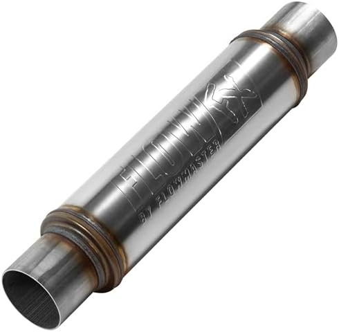 Flowmaster Flow FX Chambered Muffler   3 00  Offset In / 3 00  Center Out   Moderate Sound   Stainless Steel   Affordable Performance for Modern Trucks  Muscle Cars & Daily Drivers  71229 