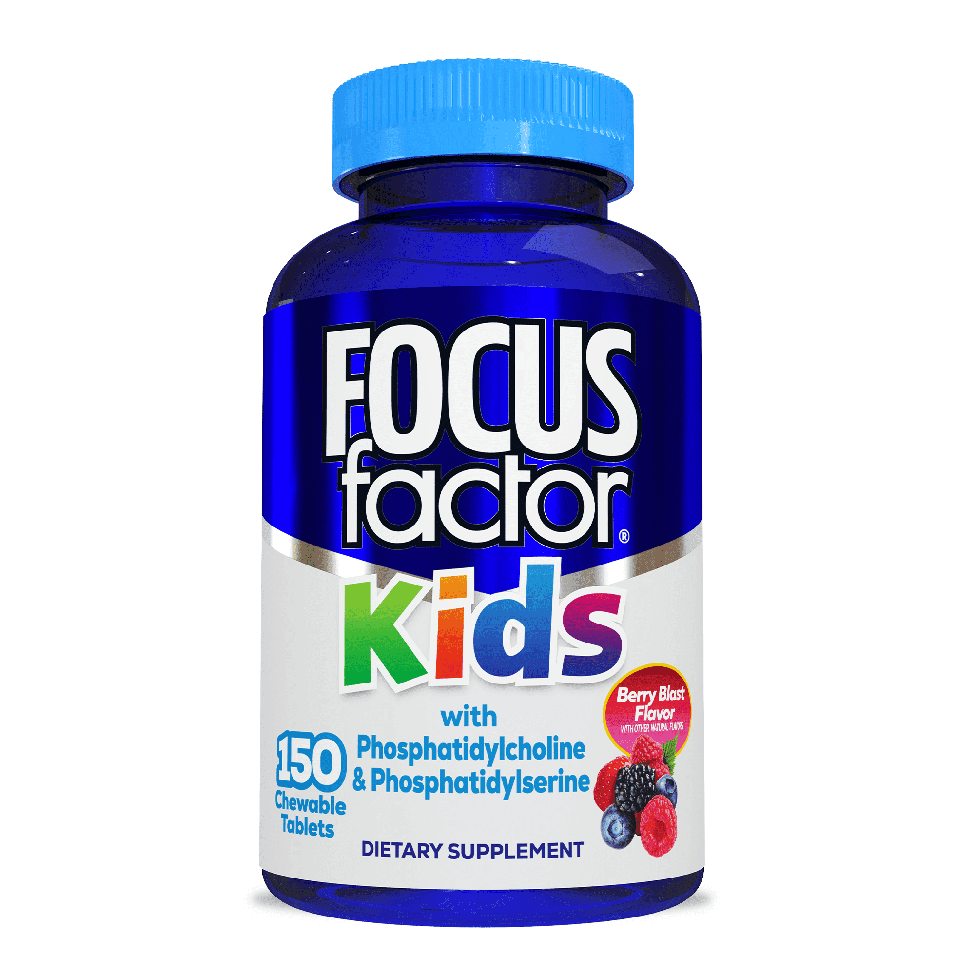 Focus Factor Kids  150 Count    Complete Daily Chewable Vitamins  Multivitamin & Neuro Nutrient  Brain Function  w/Vitamin B12  C  D3