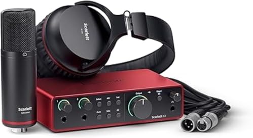 Focusrite Scarlett 2i2 4th Gen USB Audio Interface for Recording  Songwriting  Streaming and Podcasting   High Fidelity  Studio Quality Recording  and All the Software You Need to Record