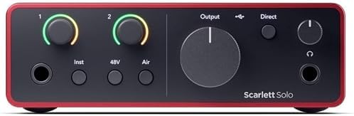 Focusrite Scarlett 2i2 4th Gen USB Audio Interface for Recording  Songwriting  Streaming and Podcasting   High Fidelity  Studio Quality Recording  and All the Software You Need to Record