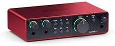 Focusrite Scarlett 2i2 4th Gen USB Audio Interface for Recording  Songwriting  Streaming and Podcasting   High Fidelity  Studio Quality Recording  and All the Software You Need to Record