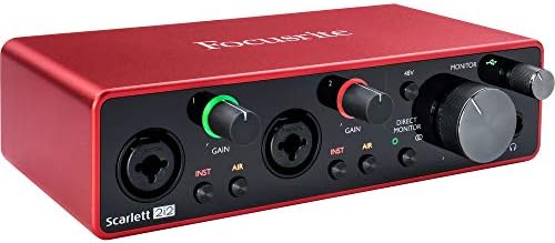 Focusrite Scarlett 2i2 4th Gen USB Audio Interface for Recording  Songwriting  Streaming and Podcasting   High Fidelity  Studio Quality Recording  and All the Software You Need to Record
