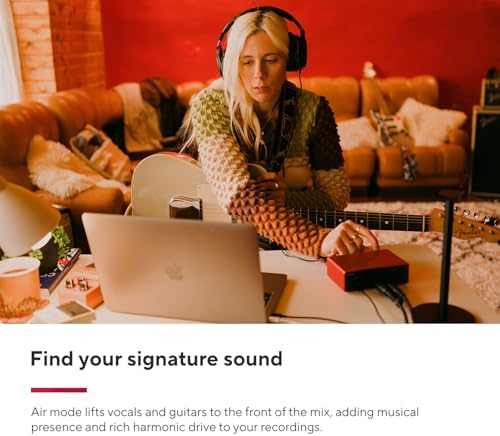 Focusrite Scarlett Solo Studio 4th Gen USB Audio Interface Bundle for the Songwriter  Guitarist or Vocalist with Condenser Microphone and Headphones for Recording  Songwriting  and Podcasting