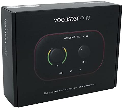 Focusrite Vocaster One   Podcasting Interface for Recording as a Solo Creator  Use Auto Gain  Enhance  and Mute for Easy Podcasting  Small  Lightweight  and Powered by Computer