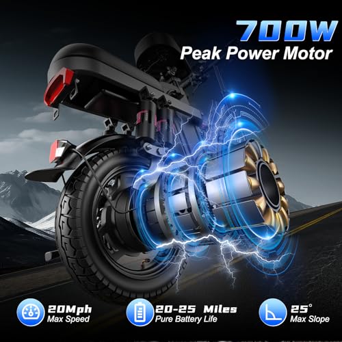 Foldable Electric Bike for Adults  Folding E Bike with Peak700W Motor and 480Wh Battery  Max 25MPH and 25Miles  Mini Electric Bike and 10 Shock Absorber Lectric Ebike for Commuting