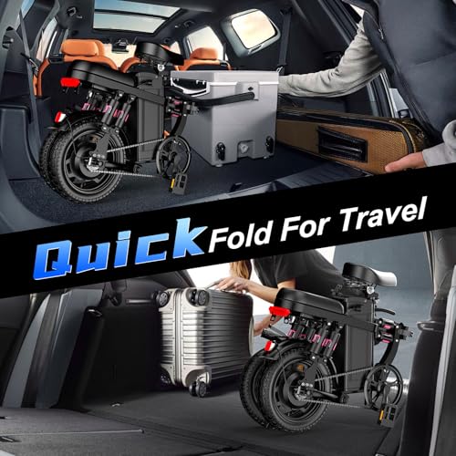 Foldable Electric Bike for Adults  Folding E Bike with Peak700W Motor and 480Wh Battery  Max 25MPH and 25Miles  Mini Electric Bike and 10 Shock Absorber Lectric Ebike for Commuting