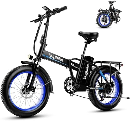 Foldable Electric Bike for Adults  30 MPH  48V 20Ah Removable Battery up to 80Miles  20 Fat Tire Peak 1000W Motor Dirt Ebike Adult Electric Bicycle for City Commute Beach Mountain Adventurous E Bike