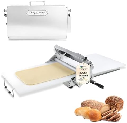 Folding Dough Sheeter  15 5  Folding Dough Rolling Machine Manual Dough Sheeter Stainless Steel Dough Machine With 55 Adjustable Thicknesses  Commercial Grade Capacity  1 Rolling Surface