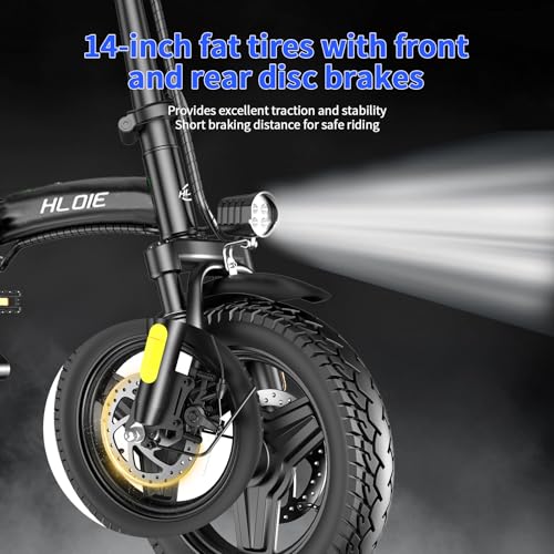 Folding Electric Bike for Adults  400W  Peak 500W  Motor 23MPH Max Speed Foldable Electric Bicycles 14 Ebike  48V12AH Battery 35 Miles PAS Range Mini E Bikes for Adults and Teens