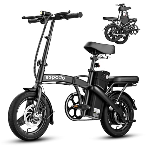 Folding Electric Bike for Adults 750W Peak Motor 20mph Speed 36V Removeable Battery 40miles PAS Range 14 inch Compact Foldable Electric Bike Folding ebike Adults for Riding Commuting
