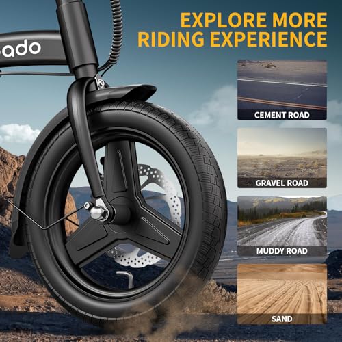 Folding Electric Bike for Adults 750W Peak Motor 20mph Speed 36V Removeable Battery 40miles PAS Range 14 inch Compact Foldable Electric Bike Folding ebike Adults for Riding Commuting