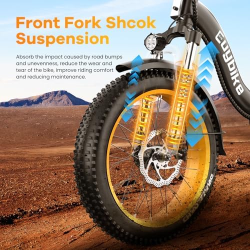 Folding Electric Bike for Adults with Peak 1000W Motor  48V 20AH Battery up to 30MPH 80 Miles  20 Fat Tire All Terrain Ebike  Front Suspension 7 Speed Commuter E Bike  Step Thru  UL Certified