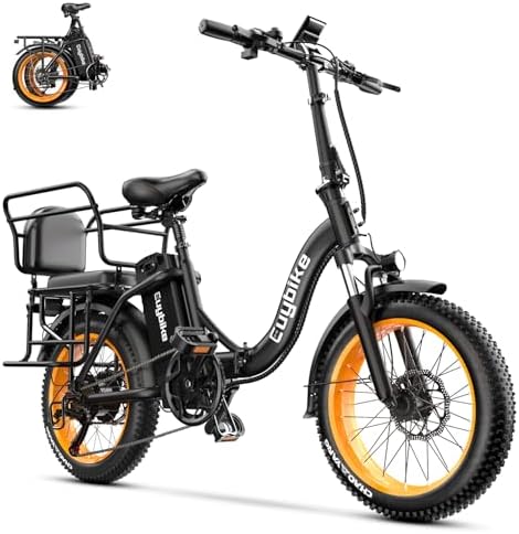 Folding Electric Bike for Adults with Peak 1000W Motor  48V 20AH Battery up to 30MPH 80 Miles  20 Fat Tire All Terrain Ebike  Front Suspension 7 Speed Commuter E Bike  Step Thru  UL Certified
