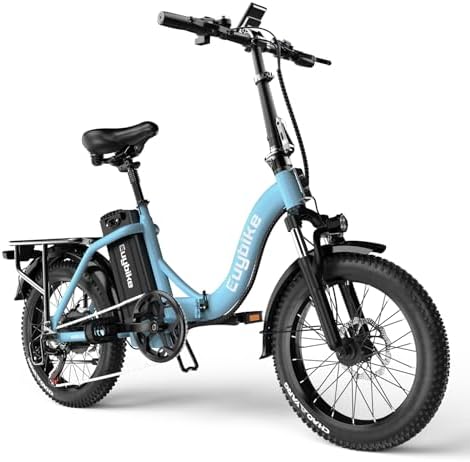 Folding Electric Bike for Adults with Peak 1000W Motor  48V 20AH Battery up to 30MPH 80 Miles  20 Fat Tire All Terrain Ebike  Front Suspension 7 Speed Commuter E Bike  Step Thru  UL Certified