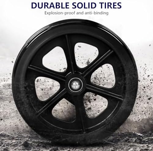 Folding Wheelchair Portable Transit Chair Lightweight Mobility Aid Wheel Chairs Four Wheel Rollator with Adjustable Safety Strap PU Wheels for Travel Adult Elderly Disable 200 lbs A