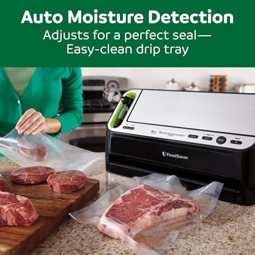 FoodSaver V4400 2 in 1 Vacuum Sealer Machine with Automatic Vacuum Sealer Bag Detection and Starter Kit