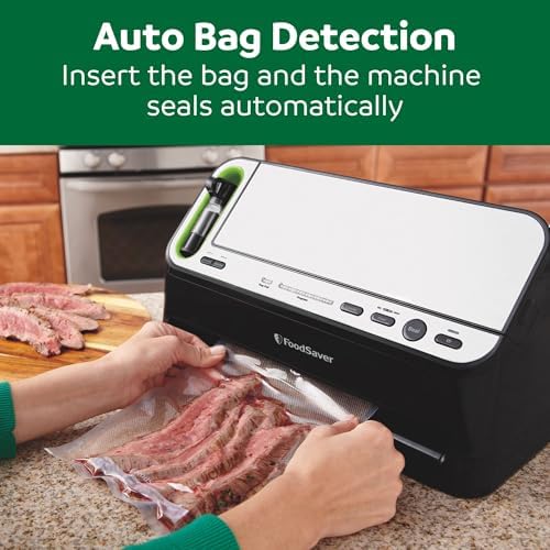 FoodSaver V4400 2 in 1 Vacuum Sealer Machine with Automatic Vacuum Sealer Bag Detection and Starter Kit