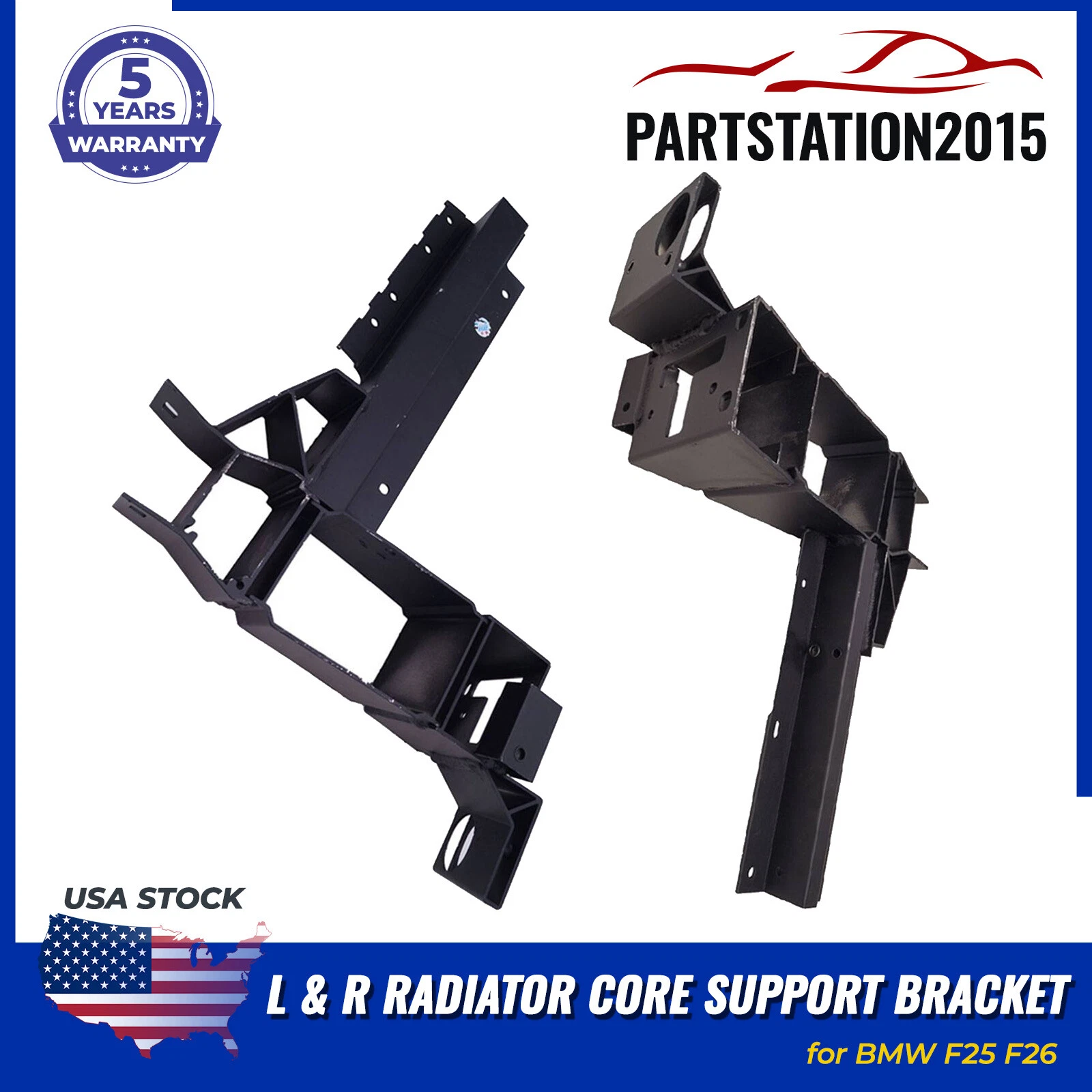 For BMW F25 F26 51647210499 Radiator Core Support Bracket Front Left & Right