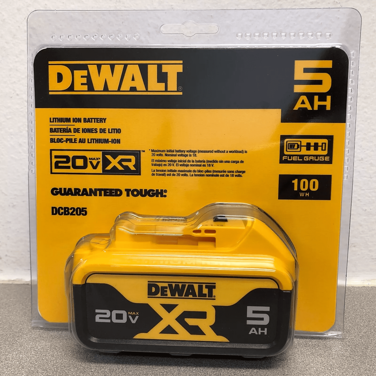 For DeWalt 20V MAX XR DCB205 5 Ah Lithium Ion Battery