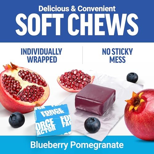 Force Factor Amazing Ashwa Complete Calm Support with KSM 66 Ashwagandha  Like Ashwangandha Gummies to Promote Calm & Relaxation with Magnesium & L Theanine  Blueberry Pomegranate  60 Soft Chews