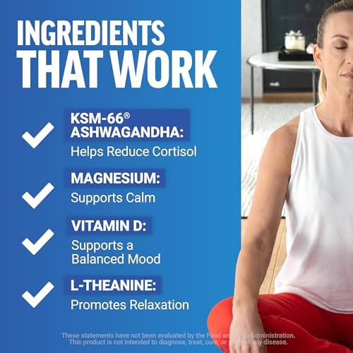 Force Factor Amazing Ashwa Complete Calm Support with KSM 66 Ashwagandha  Like Ashwangandha Gummies to Promote Calm & Relaxation with Magnesium & L Theanine  Blueberry Pomegranate  60 Soft Chews