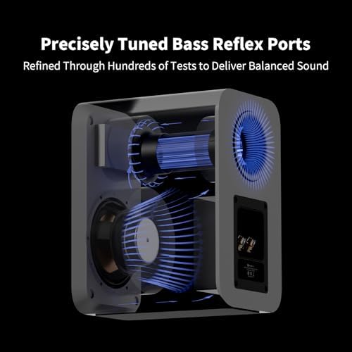 Fosi Audio SP601 Passive Bookshelf Speakers  4  160W Home Audio HiFi Stereo Speaker with 6 5 HybridCone Composite Woofers and 1 5 Silk Dome Tweeters for Home Theater/Listening Room  Pair