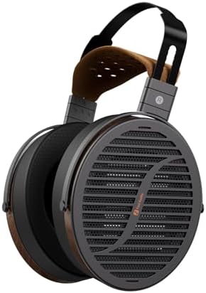 Fosi Audio i5 Open Back Planar Magnetic Headphones with 97mm Ultra Large Diaphragm  CNC Metal & Walnut Wood  Audiophile Wired Studio Headphones for Multi Source Devices