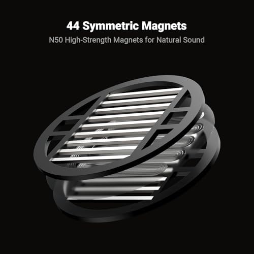 Fosi Audio i5 Open Back Planar Magnetic Headphones with 97mm Ultra Large Diaphragm  CNC Metal & Walnut Wood  Audiophile Wired Studio Headphones for Multi Source Devices