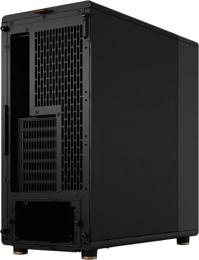 Fractal Design North ATX mATX Mid Tower PC Case   Charcoal Black Chassis with Walnut Front and Mesh Side Panel
