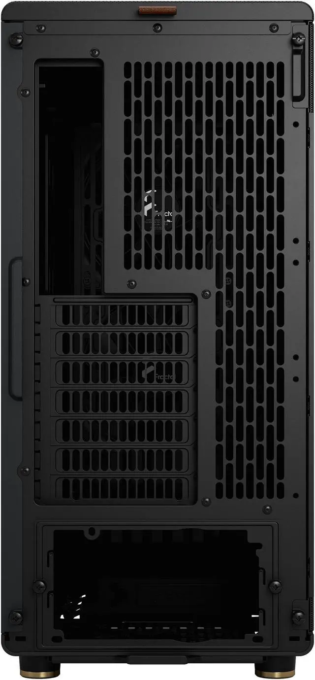 Fractal Design North ATX mATX Mid Tower PC Case   Charcoal Black Chassis with Walnut Front and Mesh Side Panel