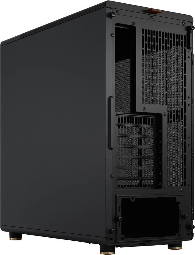 Fractal Design North ATX mATX Mid Tower PC Case   Charcoal Black Chassis with Walnut Front and Mesh Side Panel