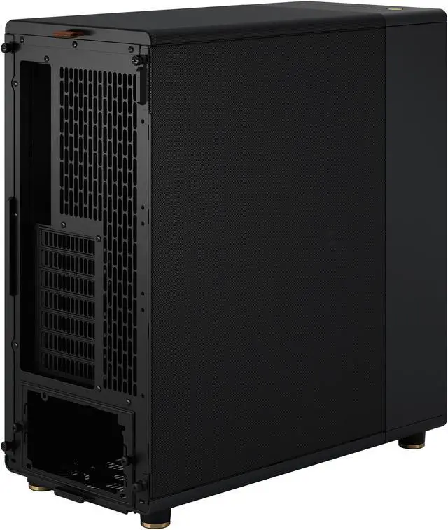 Fractal Design North ATX mATX Mid Tower PC Case   Charcoal Black Chassis with Walnut Front and Mesh Side Panel